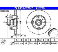 Brake discs SEAT CORDOBA 1.8 i 16V 24.0110-0275.2 (1 piece)