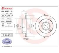 BREMBO 08.A273.11 Brake disc