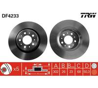 Brake discs TRW DF4233 (1 piece)