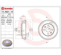 BREMBO 14.D631.10 Brake drum
