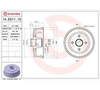 BREMBO 14.E311.10 Brake drum
