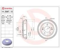 Brake drum 14.E967.10 BREMBO for KIA HYUNDAI