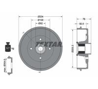 Brake drum 94045000 TEXTAR for NISSAN NOTE MICRA III MICRA C+C III TIIDA Saloon