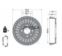 Brake drum 94046100 TEXTAR for SMART RENAULT
