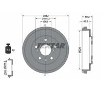Brake drum 94047600 TEXTAR for SUZUKI SX4 Saloon SX4