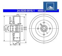 ATE 24022000181 Brake Drum