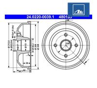 Fits ATE 24.0220-0039.1 Brake Drum UK Stock