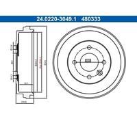 Fits ATE 24.0220-3049.1 Brake drum 24.0220-3049.1 Brake drum rear fit ⭐UK Stock⭐