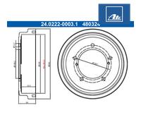 Brake Drum ATE 24.0222-0003.1 For SUZUKI