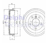 DELPHI BF275 Brake drum