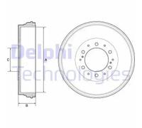 Rear Brake Drum Delphi BF537 Fits Toyota Hilux Vigo Hilux Braking System