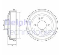 Brake drum BF551 DELPHI for HYUNDAI GETZ