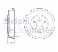 DELPHI BF556 Brake drum