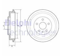 DELPHI BF561 Brake drum