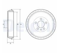 Brake Drum Delphi BF564 Fits Audi Seat Skoda VW A1 Allstreet A1 City Carver A1