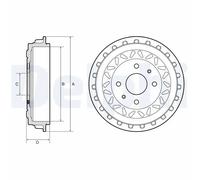 DELPHI BF663 Brake drum