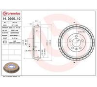 BREMBO 14.D996.10 Brake drum