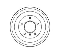 Brake drum DB4108 TRW for BMW 3 3 Coupe 3 Compact