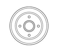 Brake drum DB4303 TRW for OPEL SUZUKI