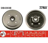 Fits TRW DB4303B BRAKE DRUM
