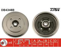 TRW DB4348B Brake drum