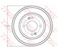 Brake drum DB4401 TRW for HYUNDAI GETZ