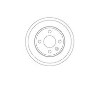 Brake drum DB4448 TRW for CHEVROLET AVEO Hatchback AVEO Saloon