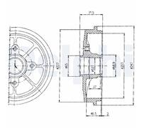 Delphi Brake Drum BF392 - Rear - Fits Citroen & Peugeot Saxo, 106, 206, 206+, 206 Van