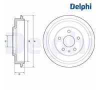 Brake Drum DELPHI BF561 For VW