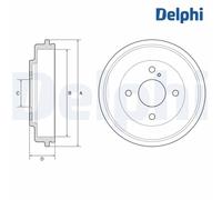 Brake Drum DELPHI BF591 For FORD