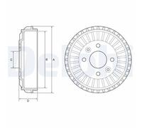 DELPHI BF594 Brake drum