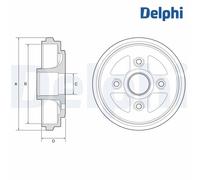 Brake Drum DELPHI BF602 For SUZUKI
