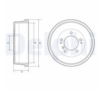 DELPHI BF628 Brake drum