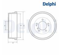 Brake Drum DELPHI BF628 For TOYOTA