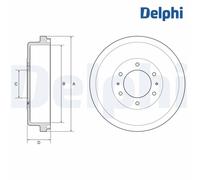 Brake Drum DELPHI BF635 For NISSAN