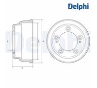 Brake Drum DELPHI BF645 For HYUNDAI