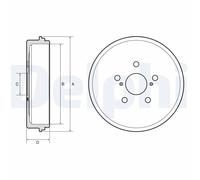 DELPHI BF654 Brake drum