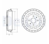 DELPHI BF663 Brake drum