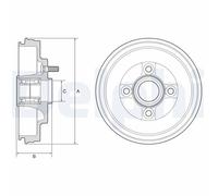 Brake Drum DELPHI BFR589