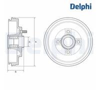 Brake Drum DELPHI BFR589 For MITSUBISHI