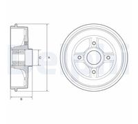 Delphi Brake Drum BFR624 – Rear for Dacia Logan, Logan MCV, Sandero, Renault Logan