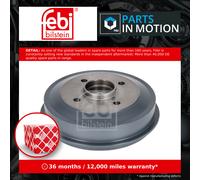 Brake Drum fits CITROEN C-ELYSEE DDHMRP, VTi 1.2 Rear 2012 on 203mm 424759 Febi