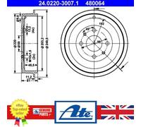 Brake Drum For Abarth 500E Alfa Romeo 145 146 Chrysler YPSILON 7774593
