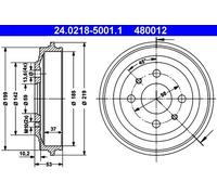 Brake Drum For Abarth RITMO Autobianchi A Y10 Fiat 126 127 128 4379680