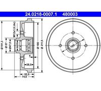 Brake Drum For Audi 50 80 COUPE Seat AROSA CORDOBA IBIZA 191501615B