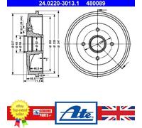 ATE 24.0220-3013.1 Brake drum