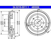 Brake Drum For Fiat 500 BRAVA BRAVO PANDA PUNTO TEMPRA TIPO 7599325