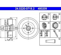 Brake Drum For VW VENTO SANTANA POLO PASSAT 80-02 1H0501615A