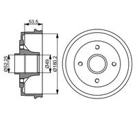 BOSCH 0 986 477 061 Brake drum