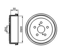 BOSCH 0 986 477 139 Brake drum